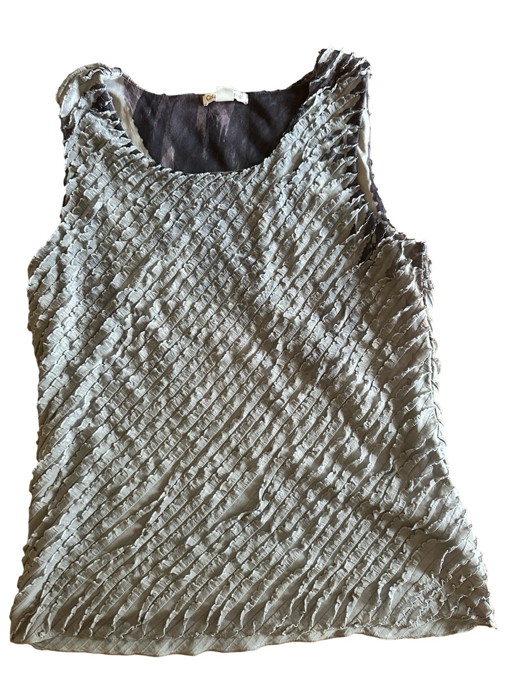Coldwater Creek women’s Textured Sleeveless Top - Gray
